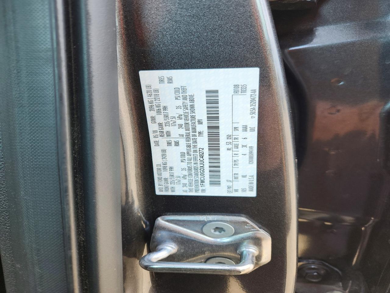 2018 FORD ESCAPE