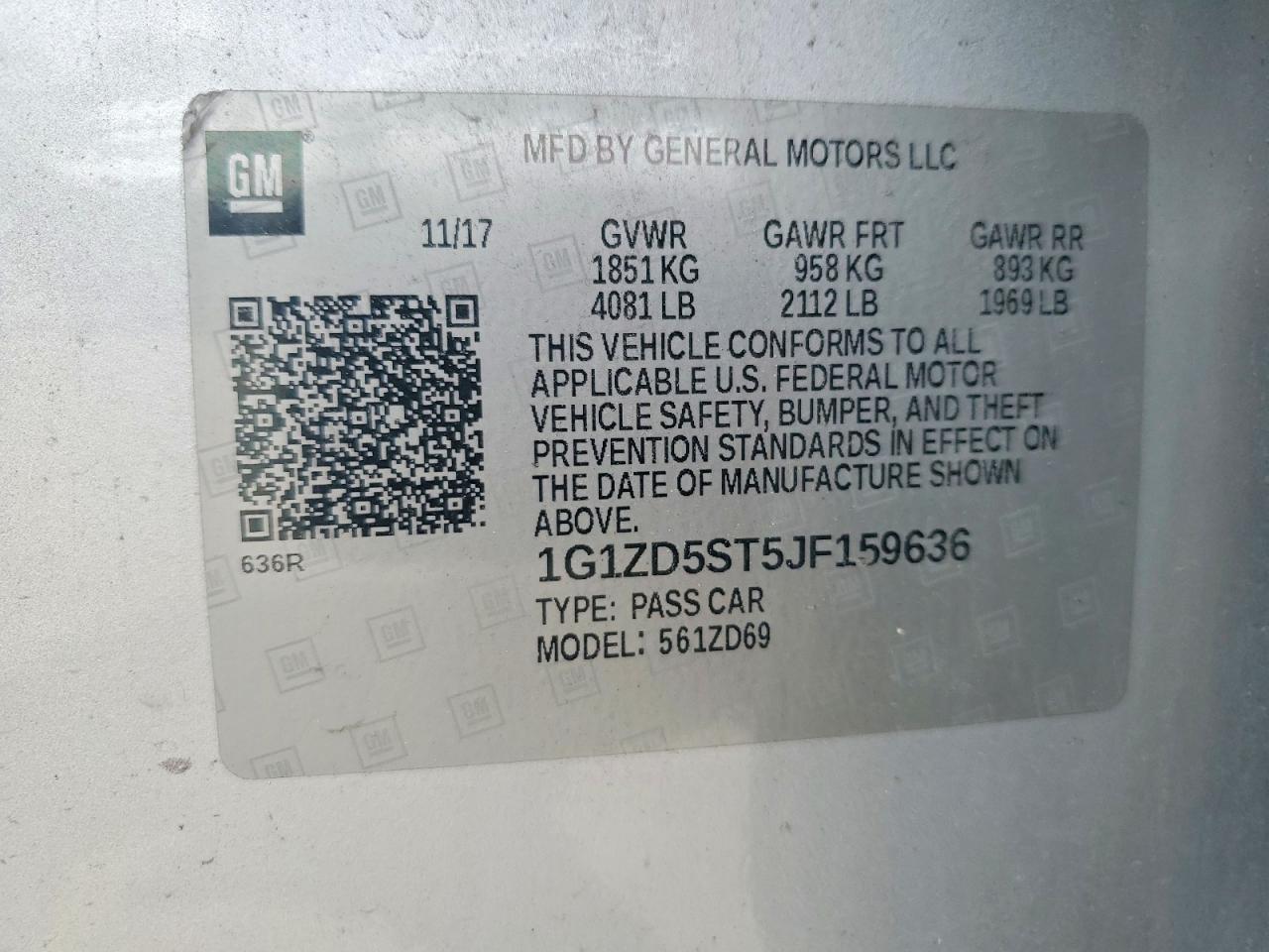 2018 CHEVROLET MALIBU
