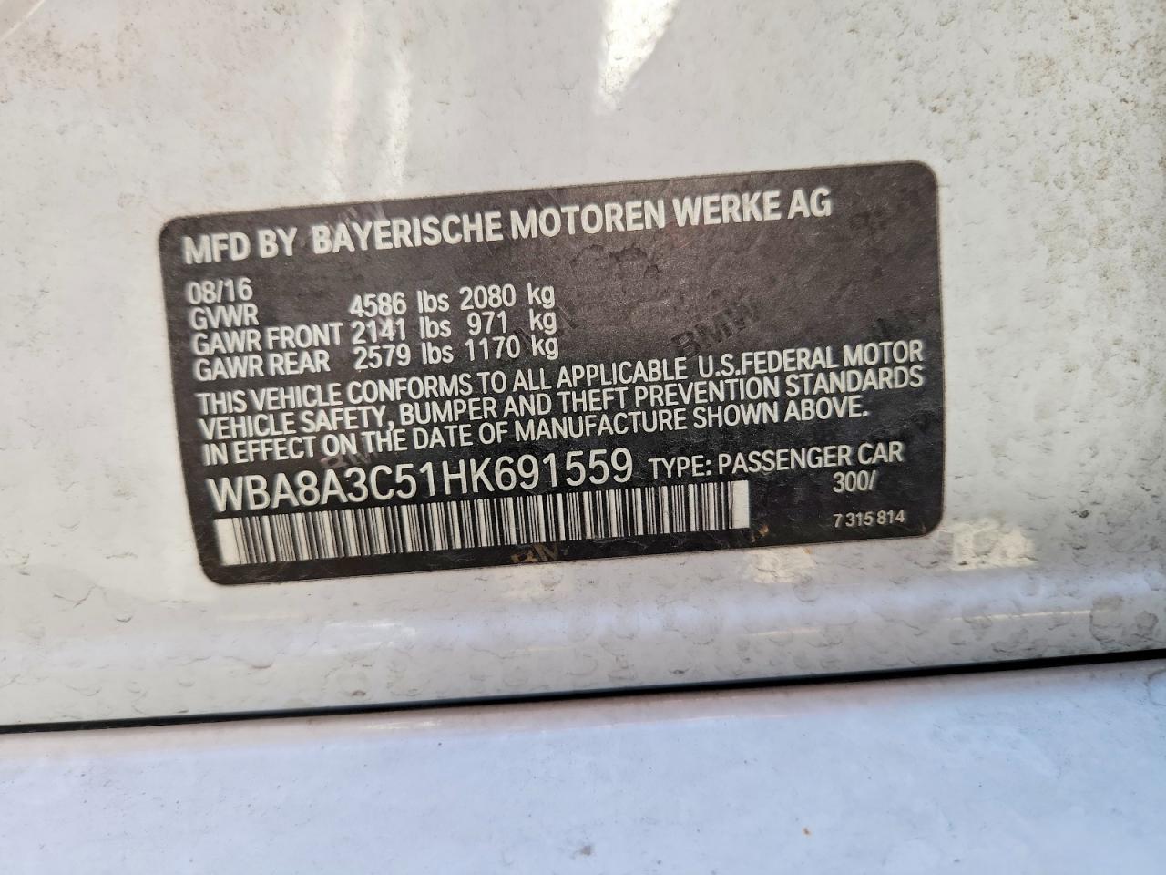 2017 BMW 3 SERIES