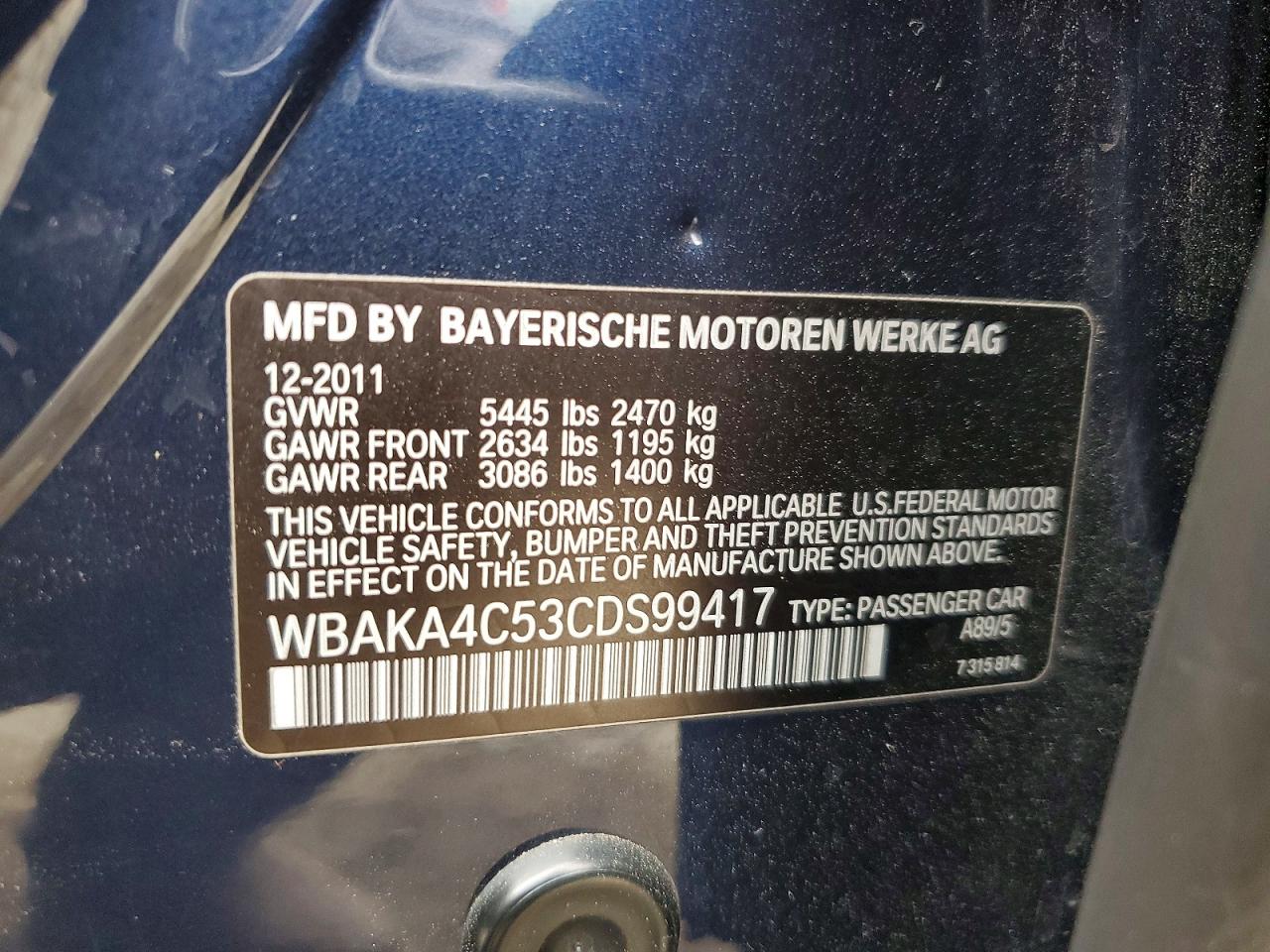 2012 BMW 7 SERIES