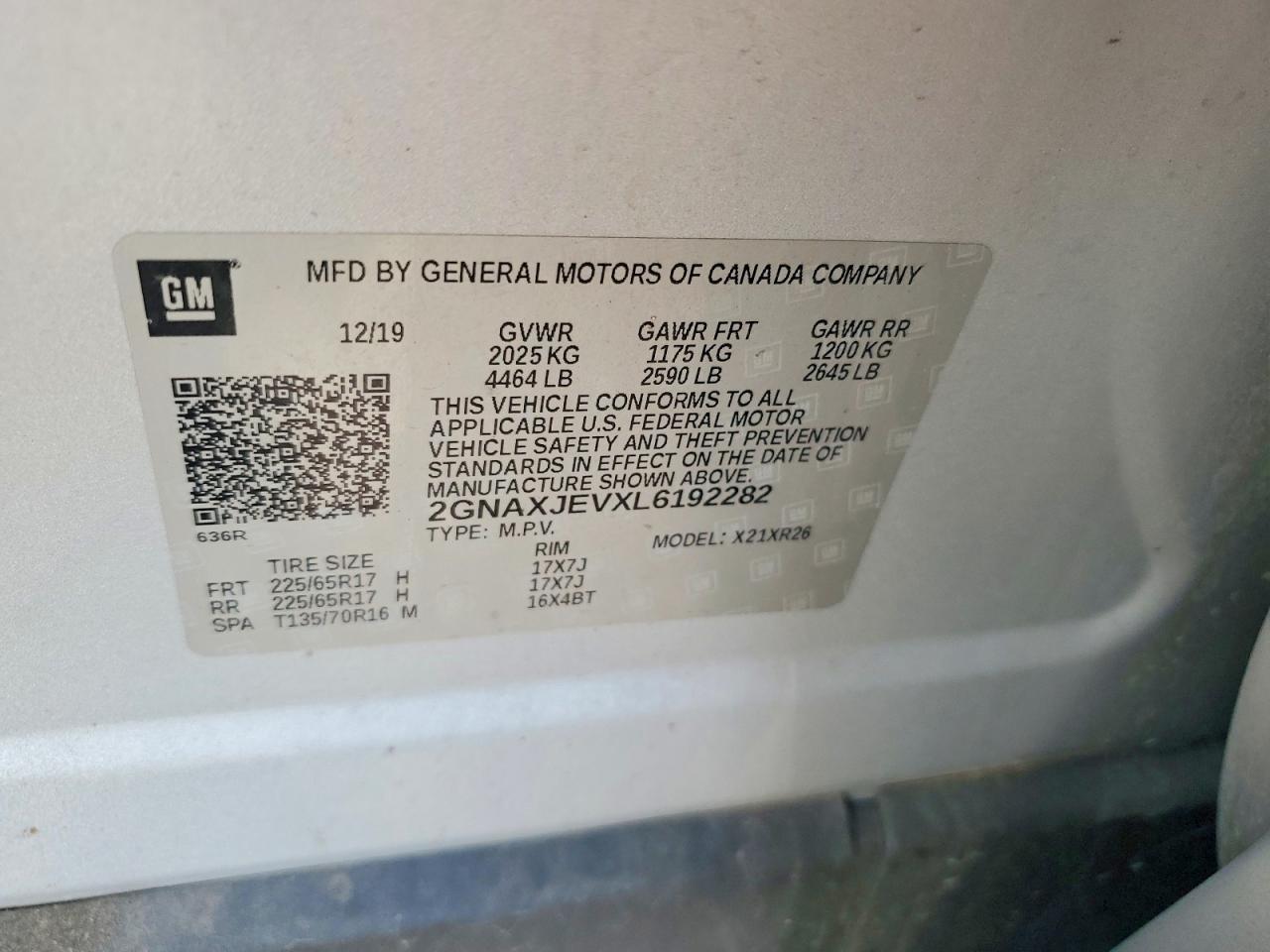 2020 CHEVROLET EQUINOX