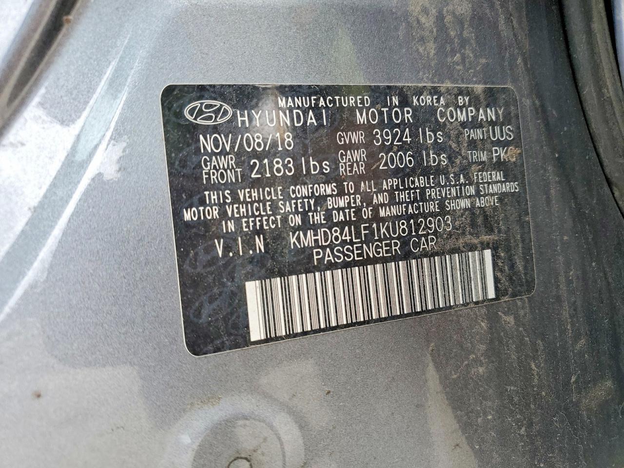 2019 HYUNDAI ELANTRA