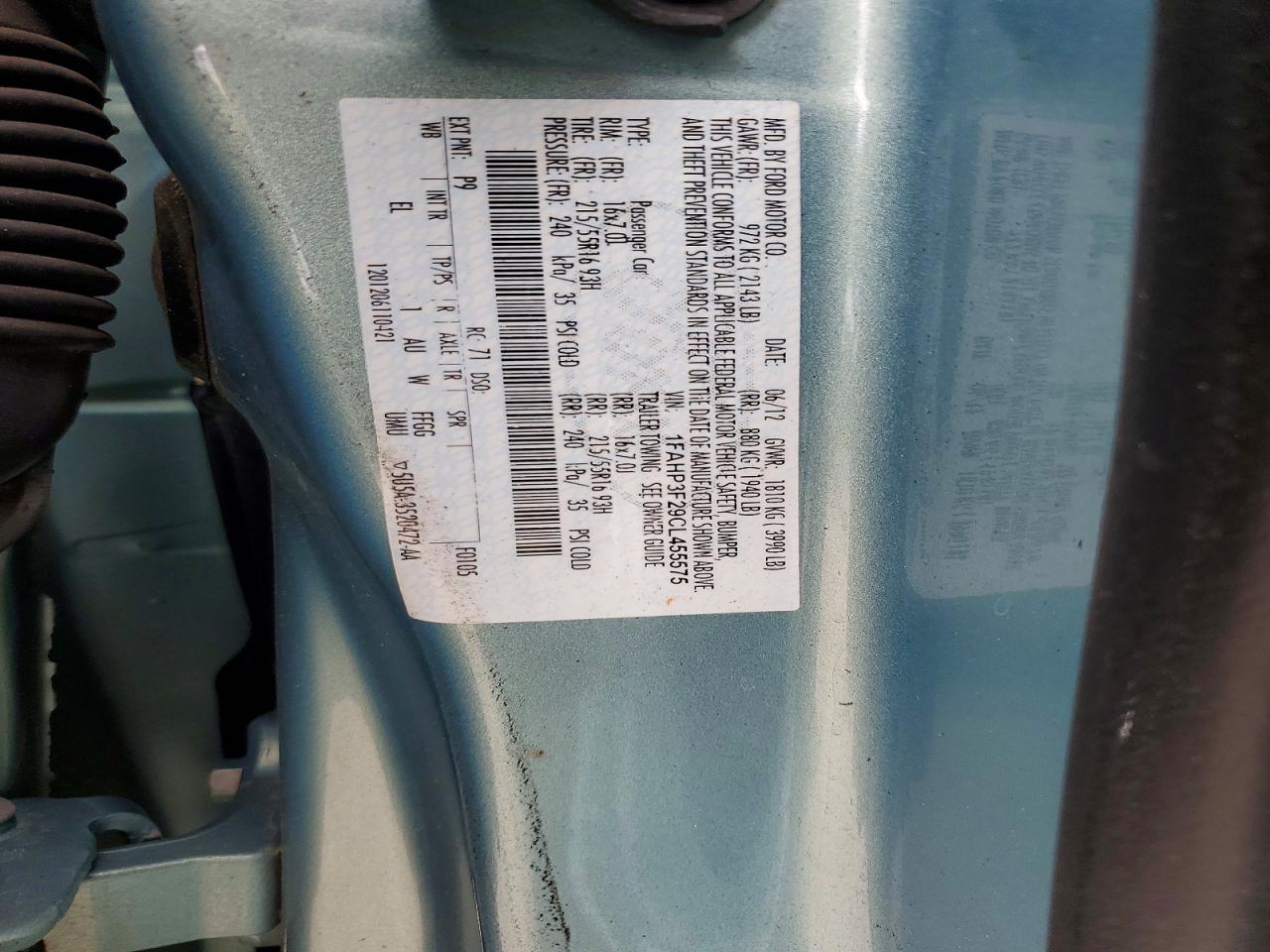2012 FORD FOCUS