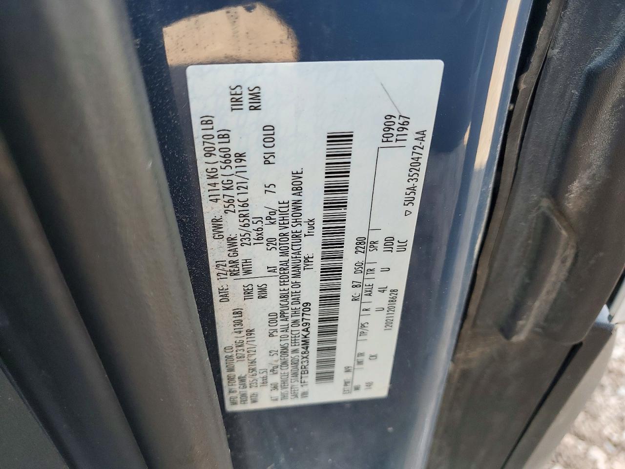 2021 FORD TRANSIT