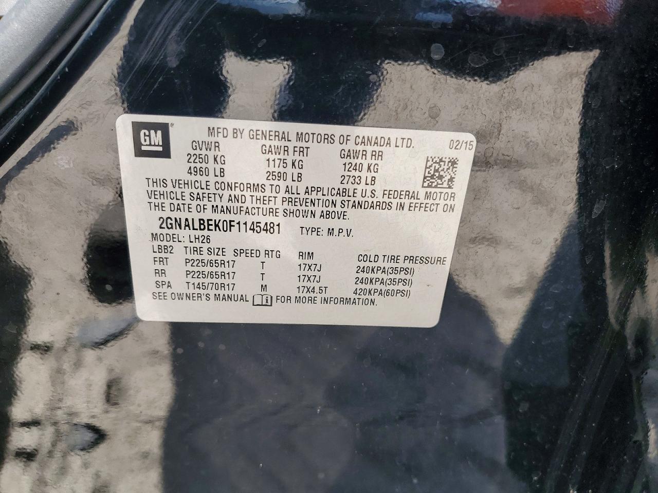 2015 CHEVROLET EQUINOX