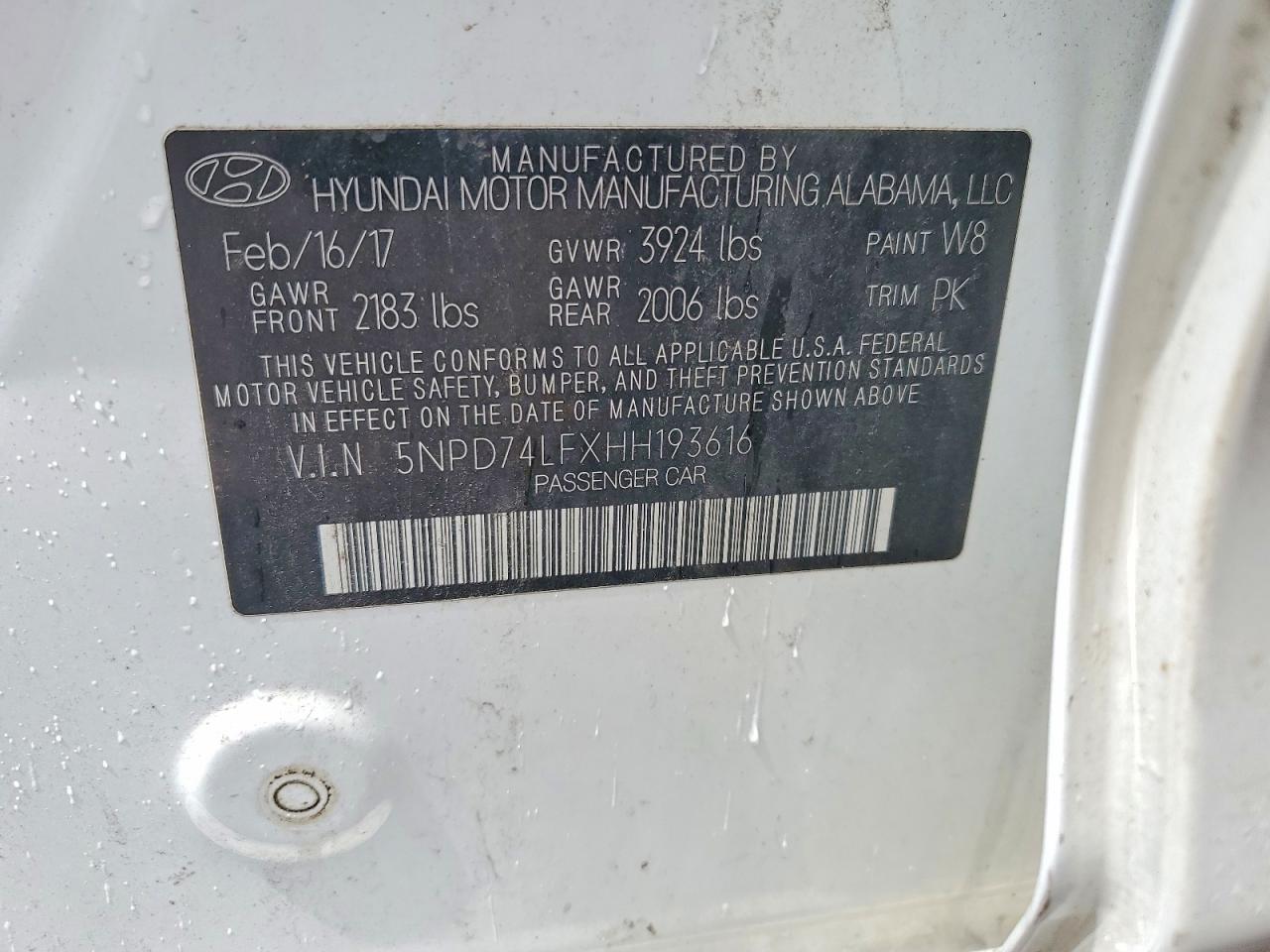 2017 HYUNDAI ELANTRA