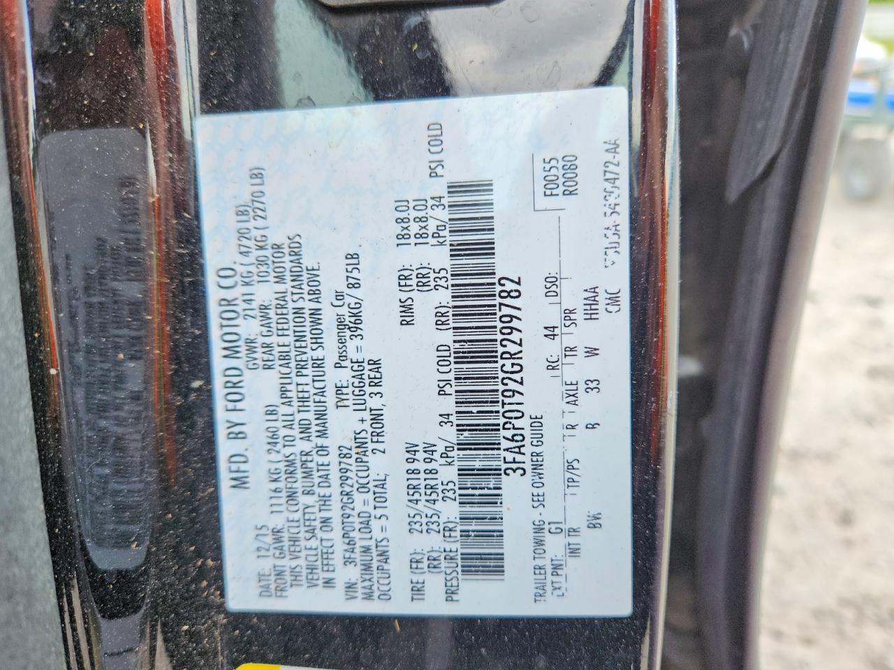 2016 FORD FUSION