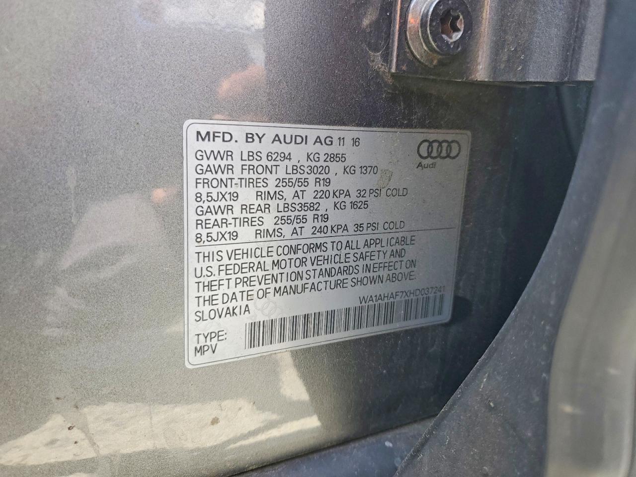 2017 AUDI Q7