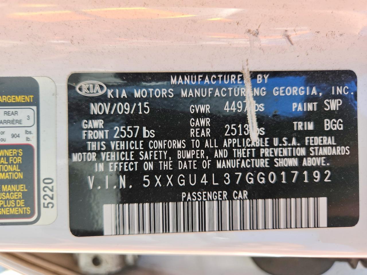 2016 KIA OPTIMA