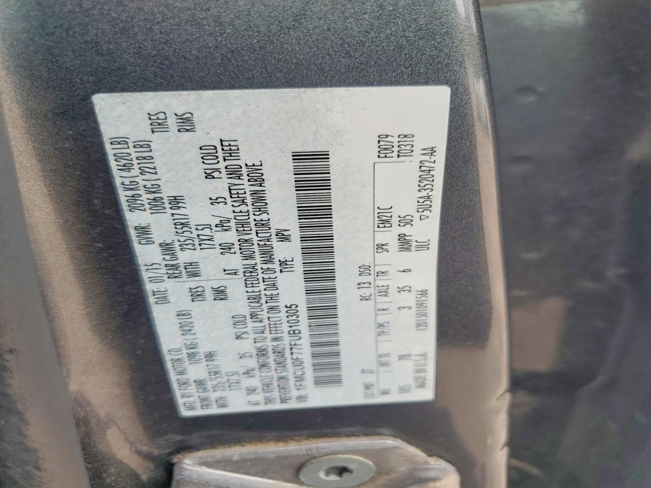 2015 FORD ESCAPE