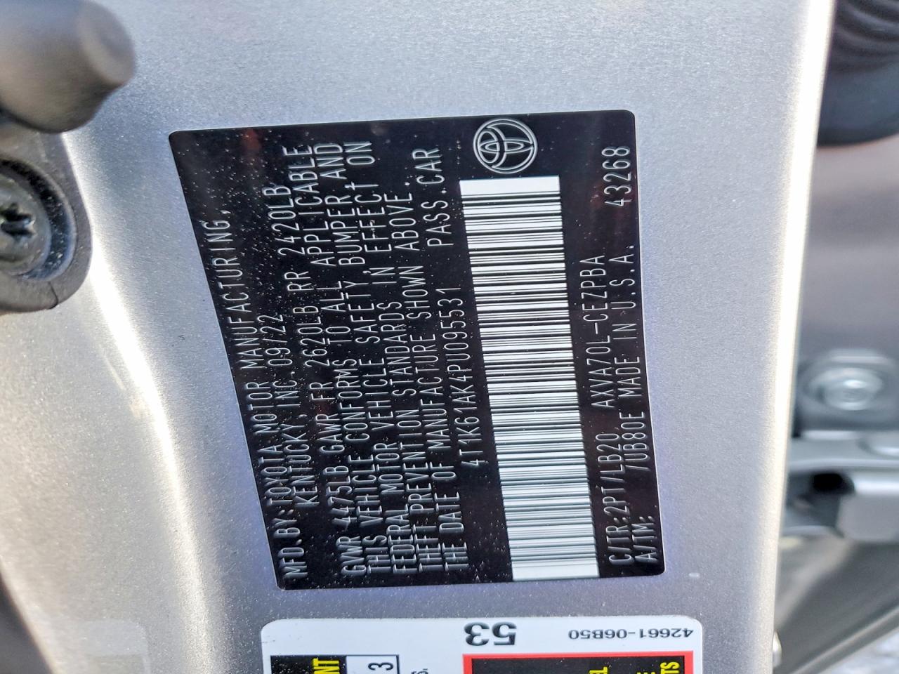 2023 TOYOTA CAMRY