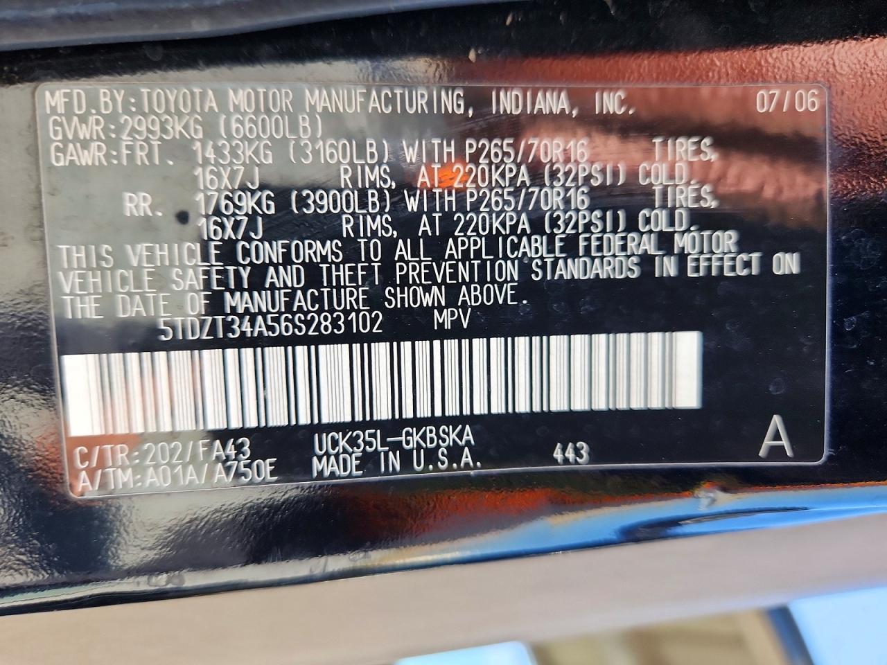 2006 TOYOTA SEQUOIA