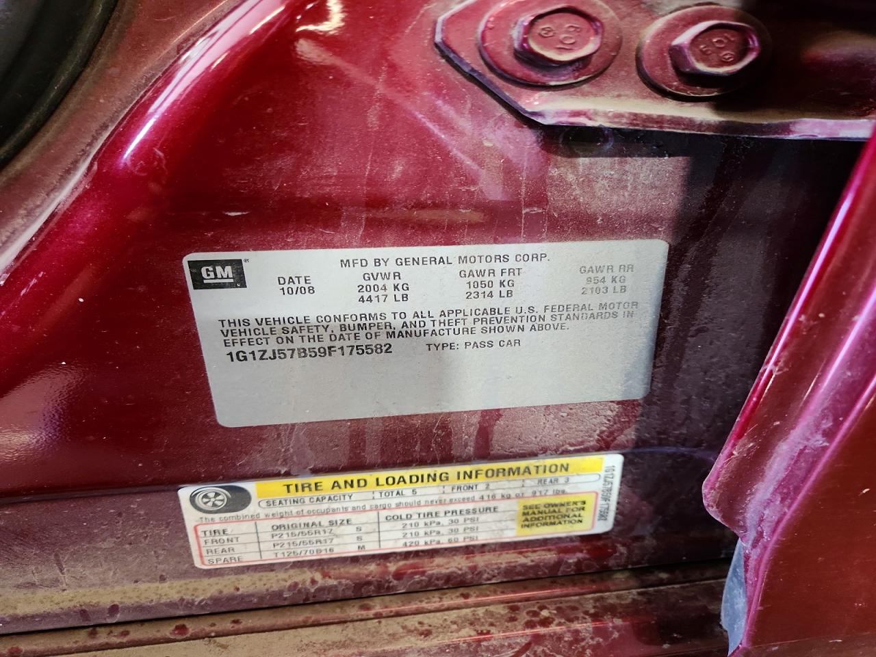 2009 CHEVROLET MALIBU