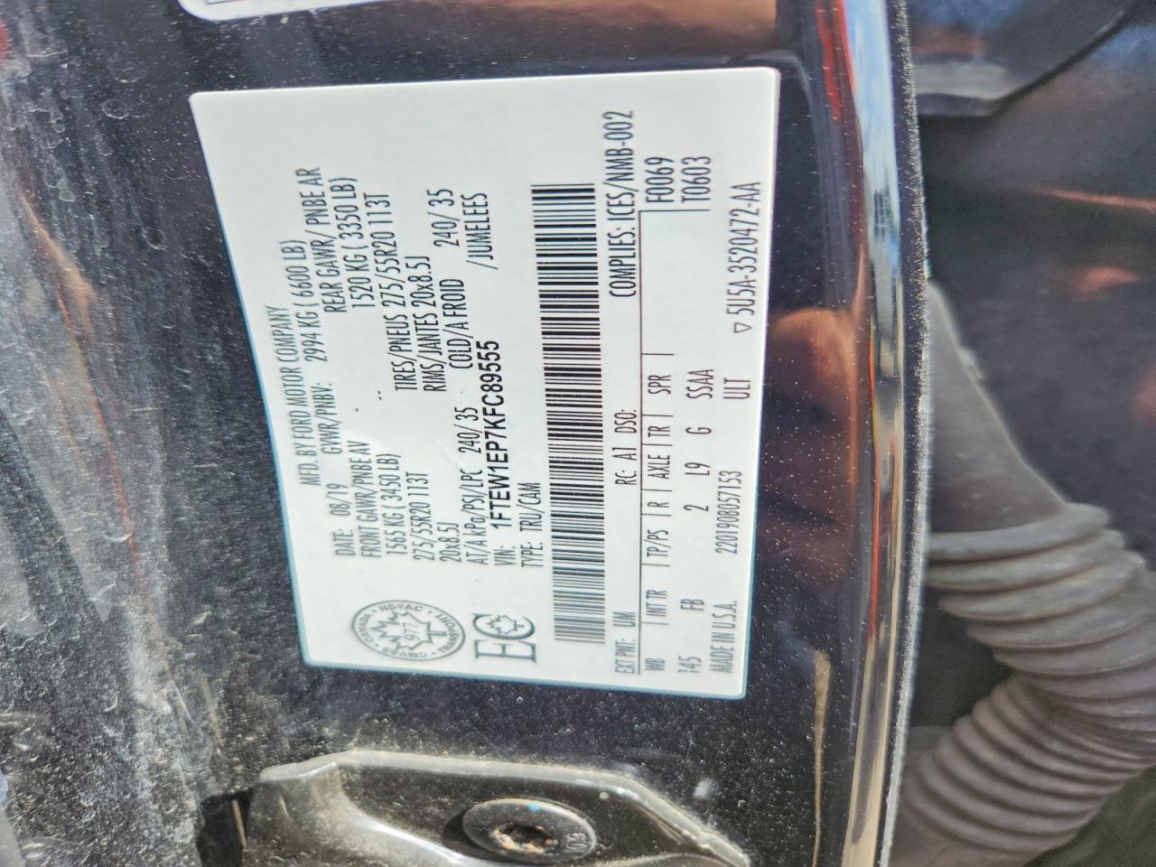 2019 FORD F150