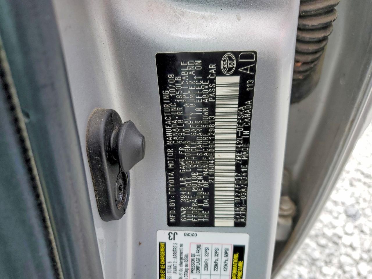 2009 TOYOTA COROLLA