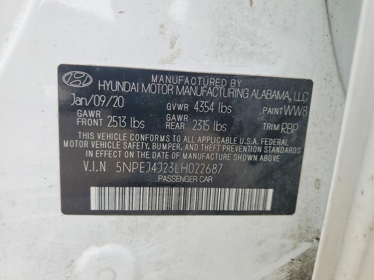 2020 HYUNDAI SONATA