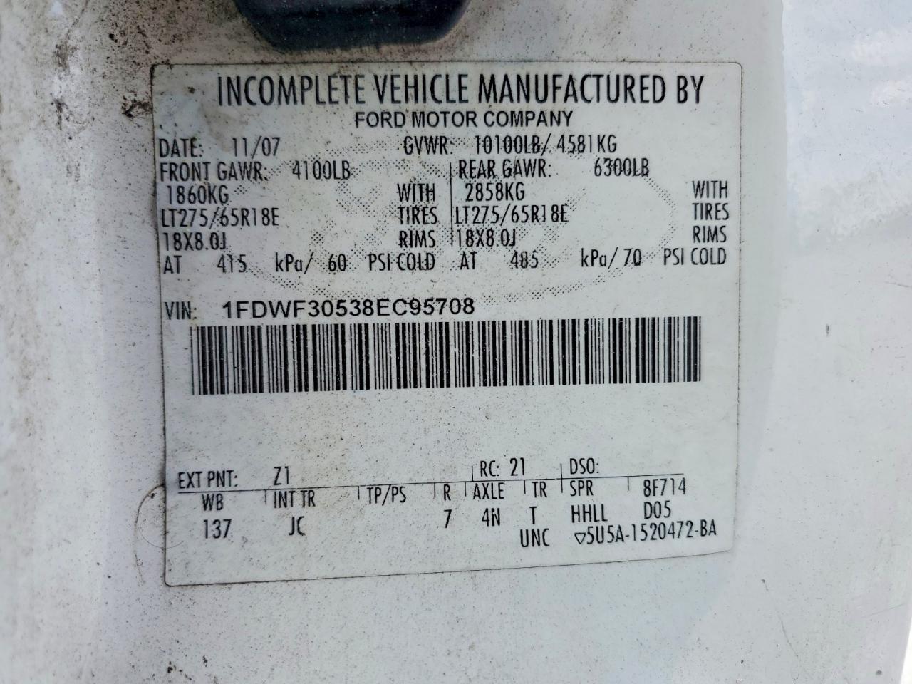 2008 FORD ALL Models