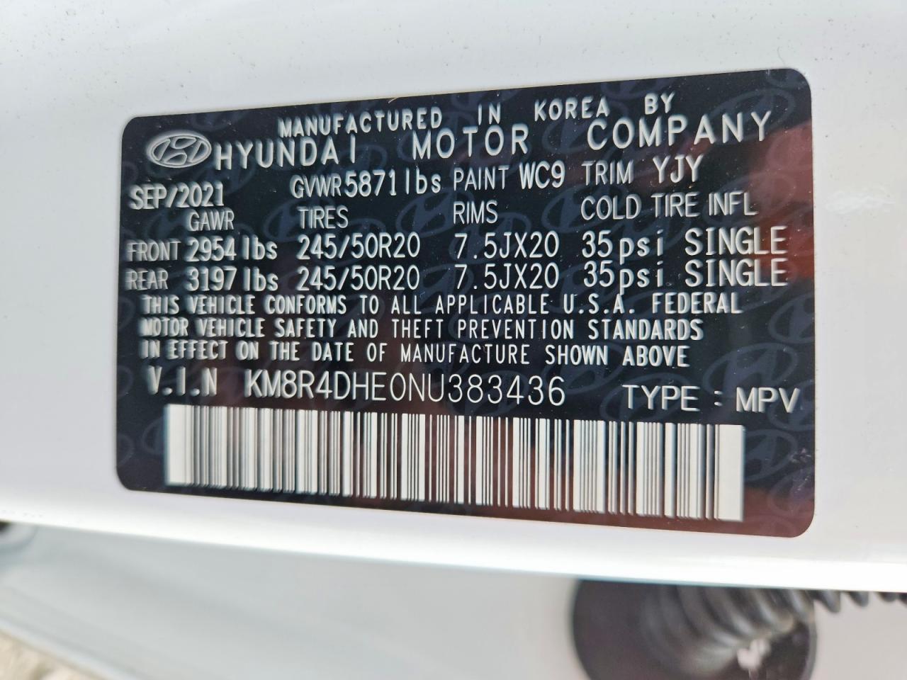 2022 HYUNDAI PALISADE