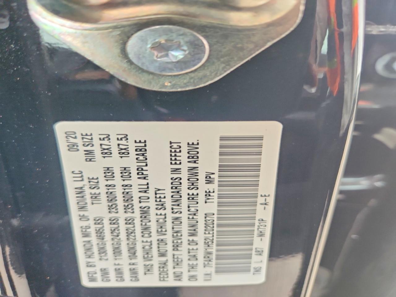 2020 HONDA CRV