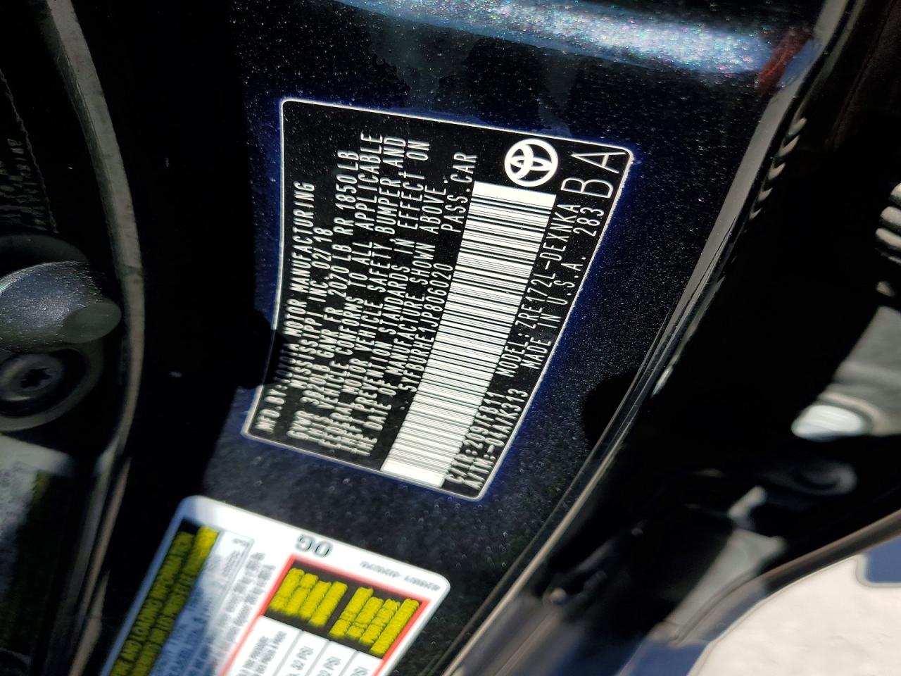 2018 TOYOTA COROLLA