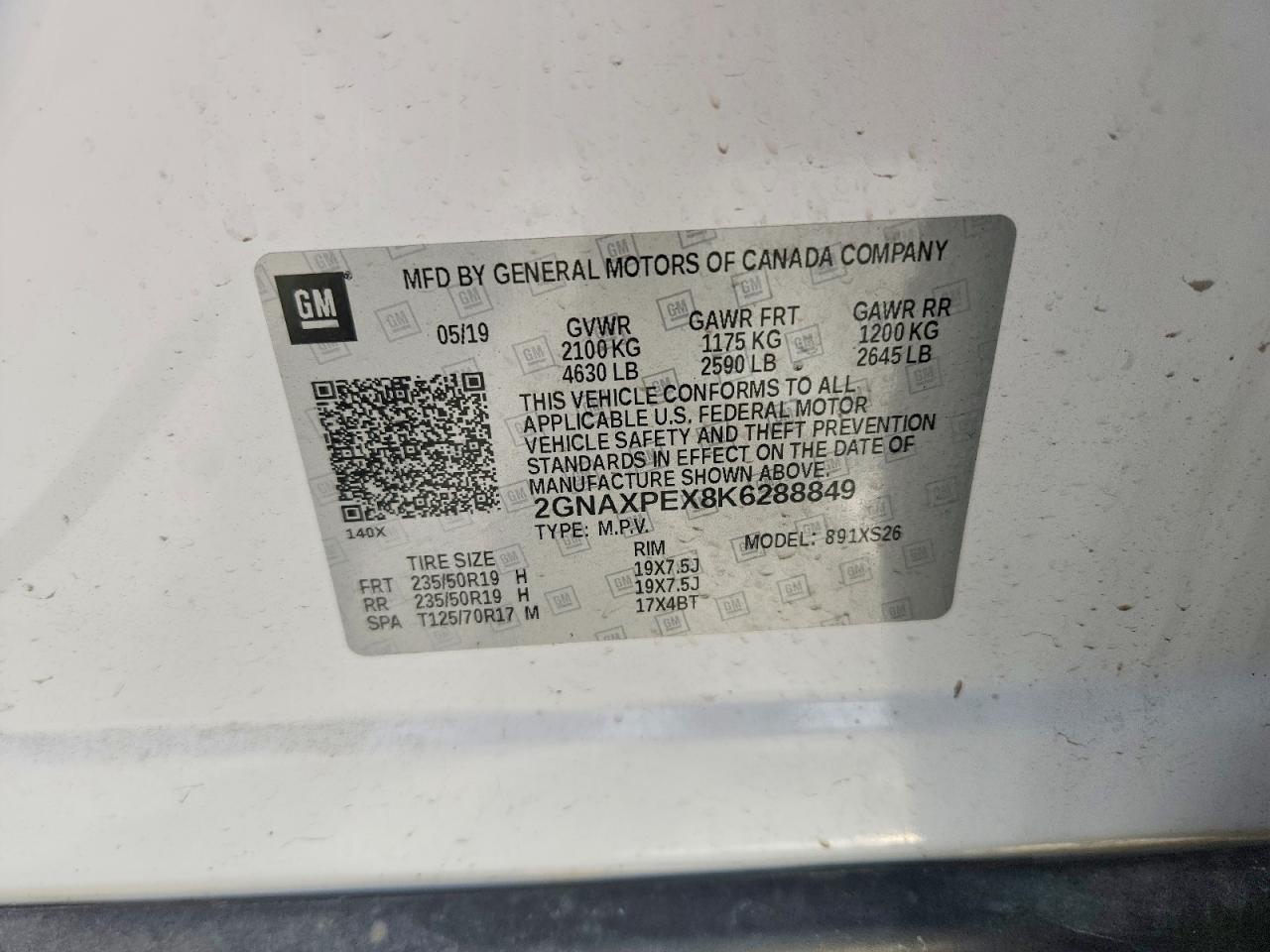 2019 CHEVROLET EQUINOX