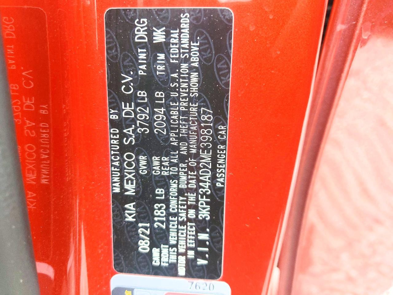 2021 KIA FORTE