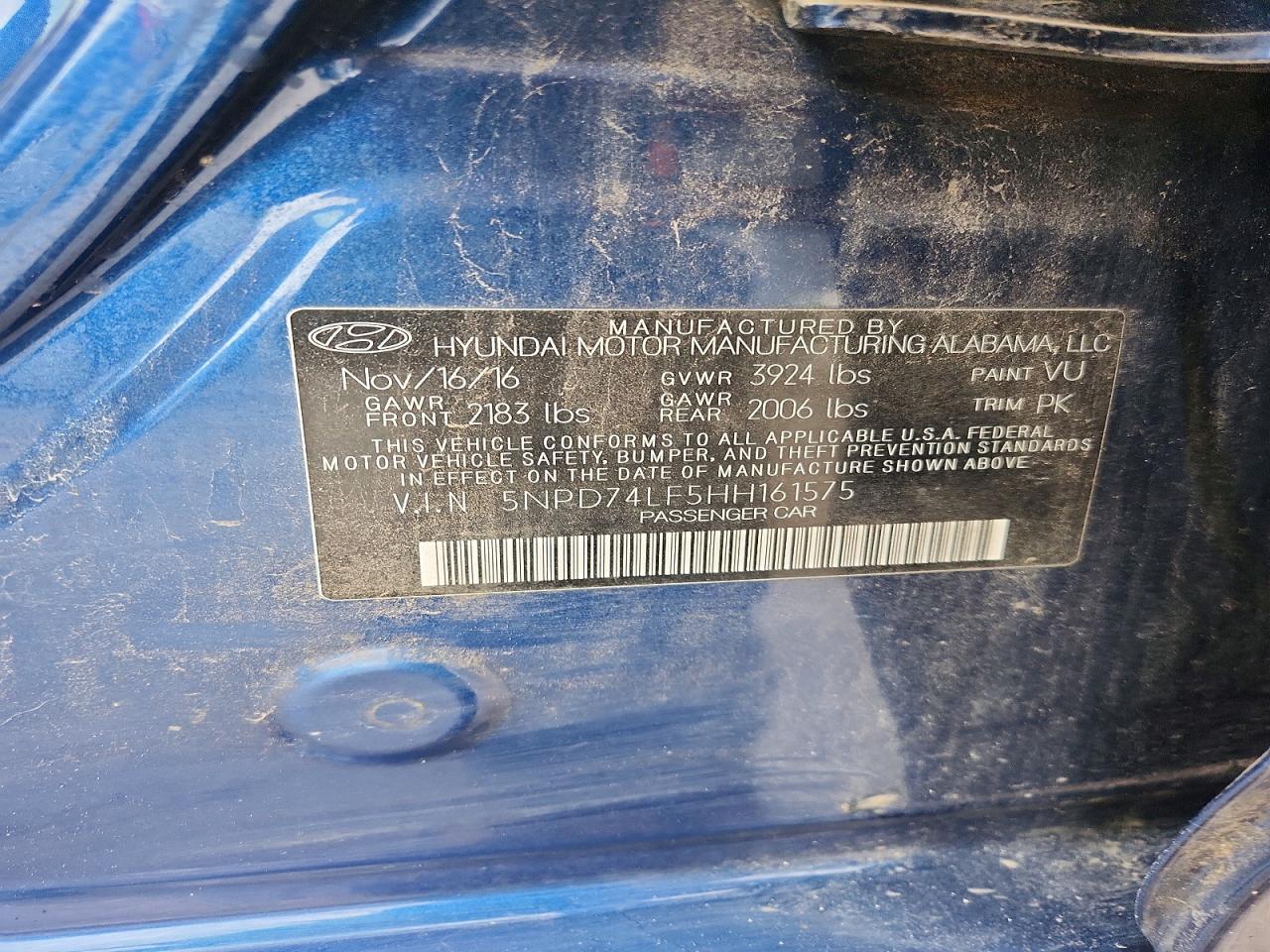 2017 HYUNDAI ELANTRA