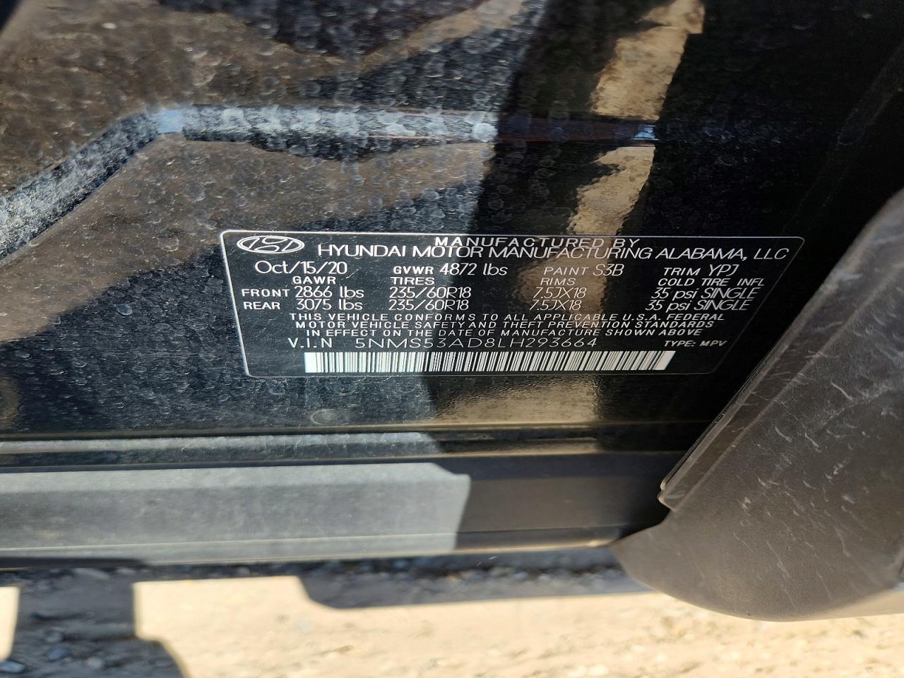 2020 HYUNDAI SANTA FE
