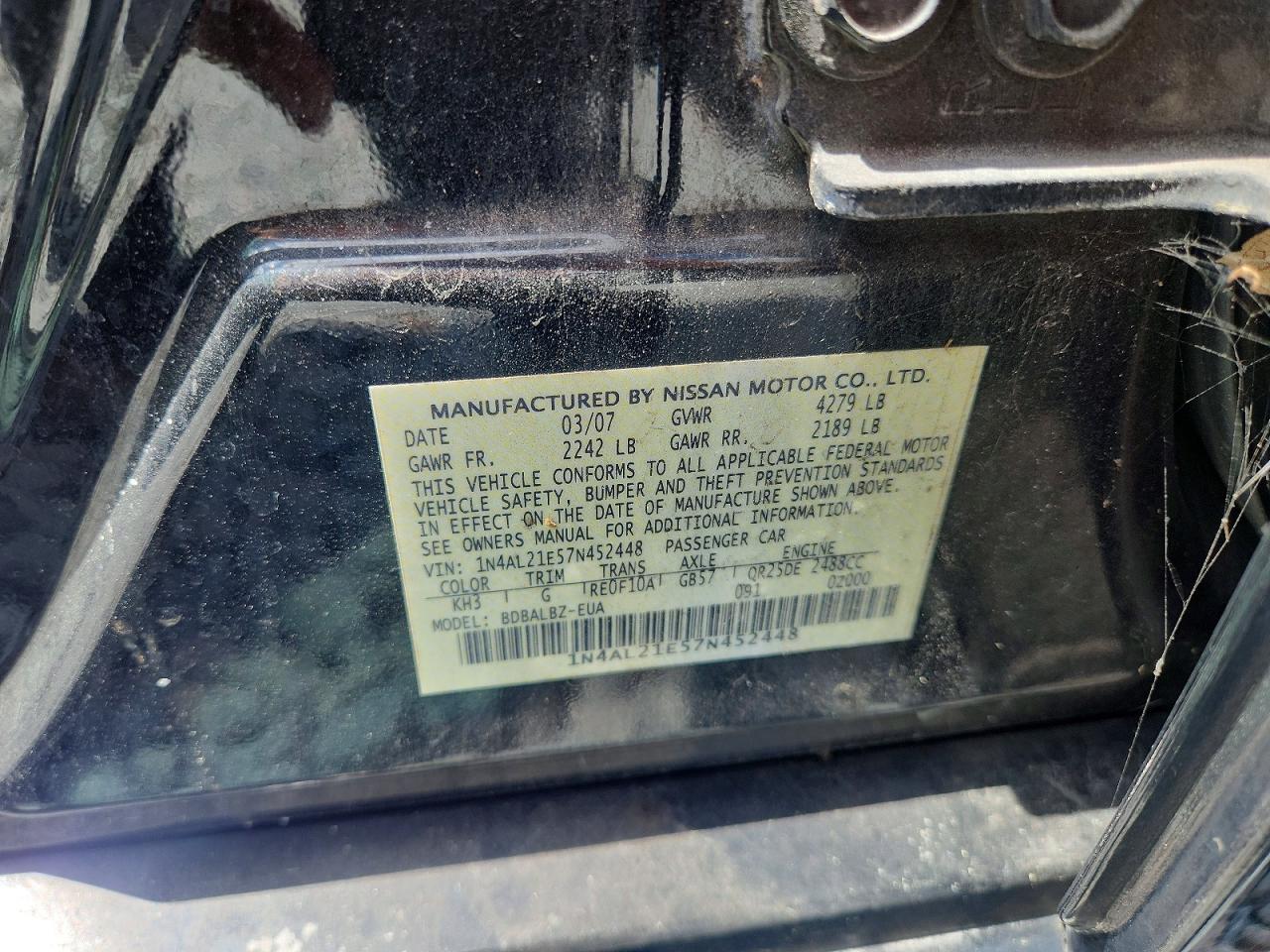 2007 NISSAN ALTIMA