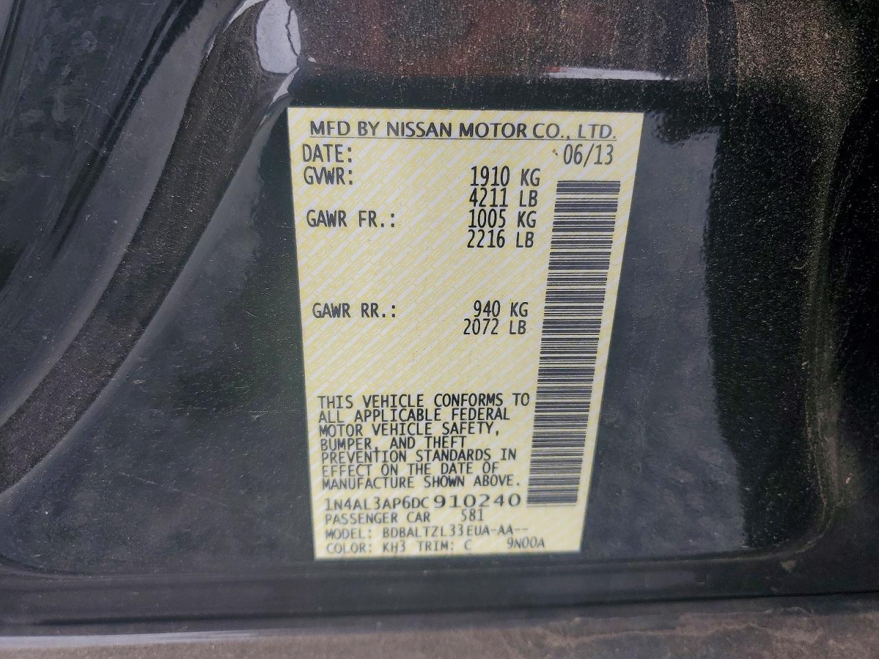 2013 NISSAN ALTIMA