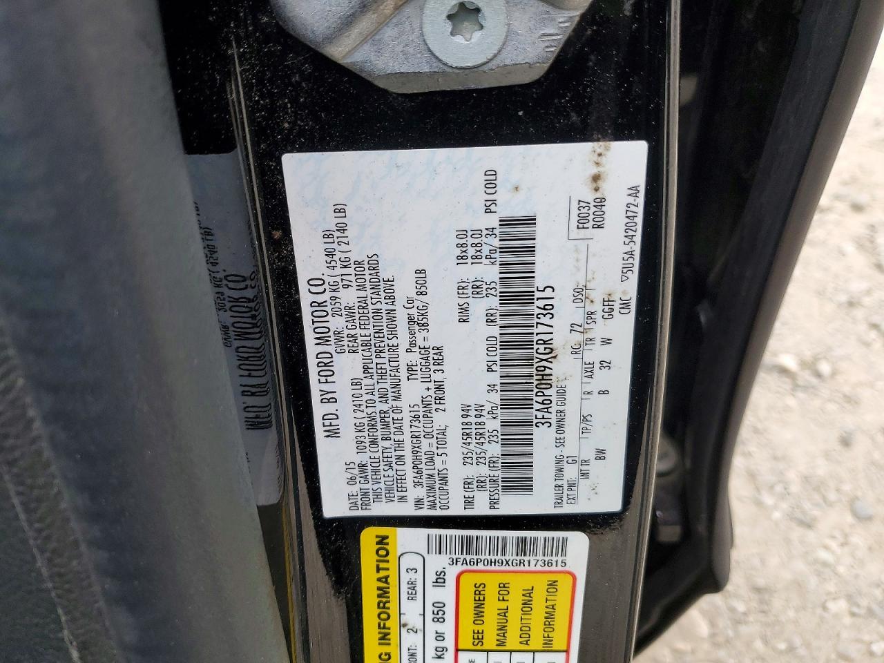 2016 FORD FUSION