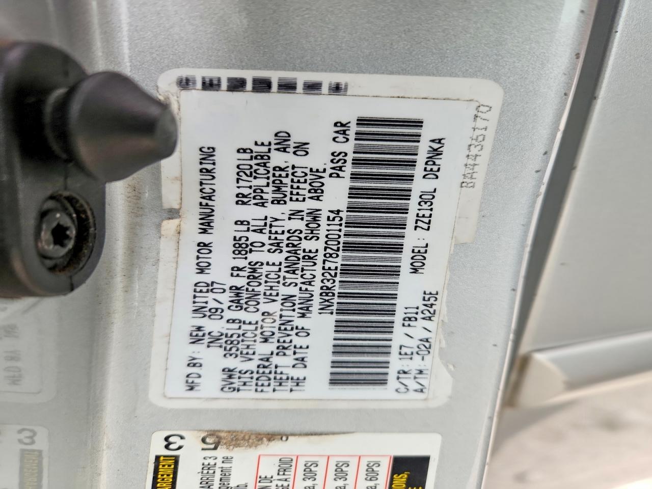 2008 TOYOTA COROLLA