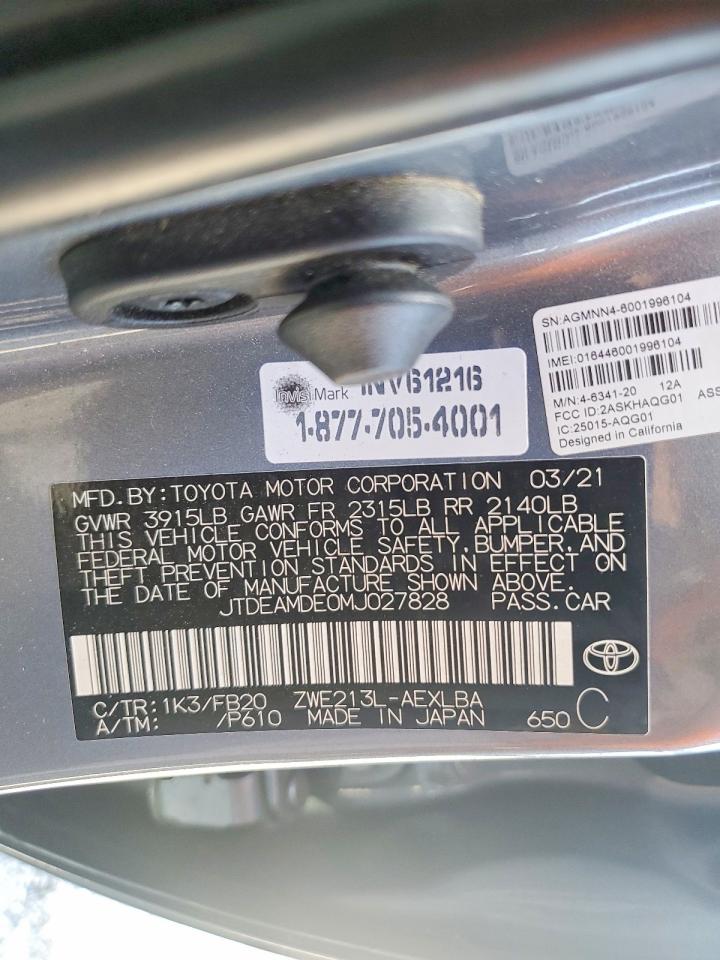 2021 TOYOTA COROLLA