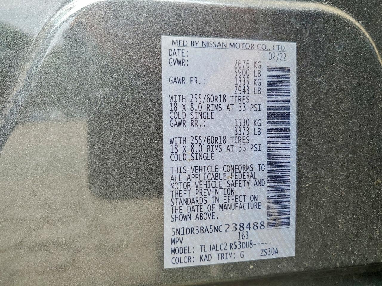 2022 NISSAN PATHFINDER