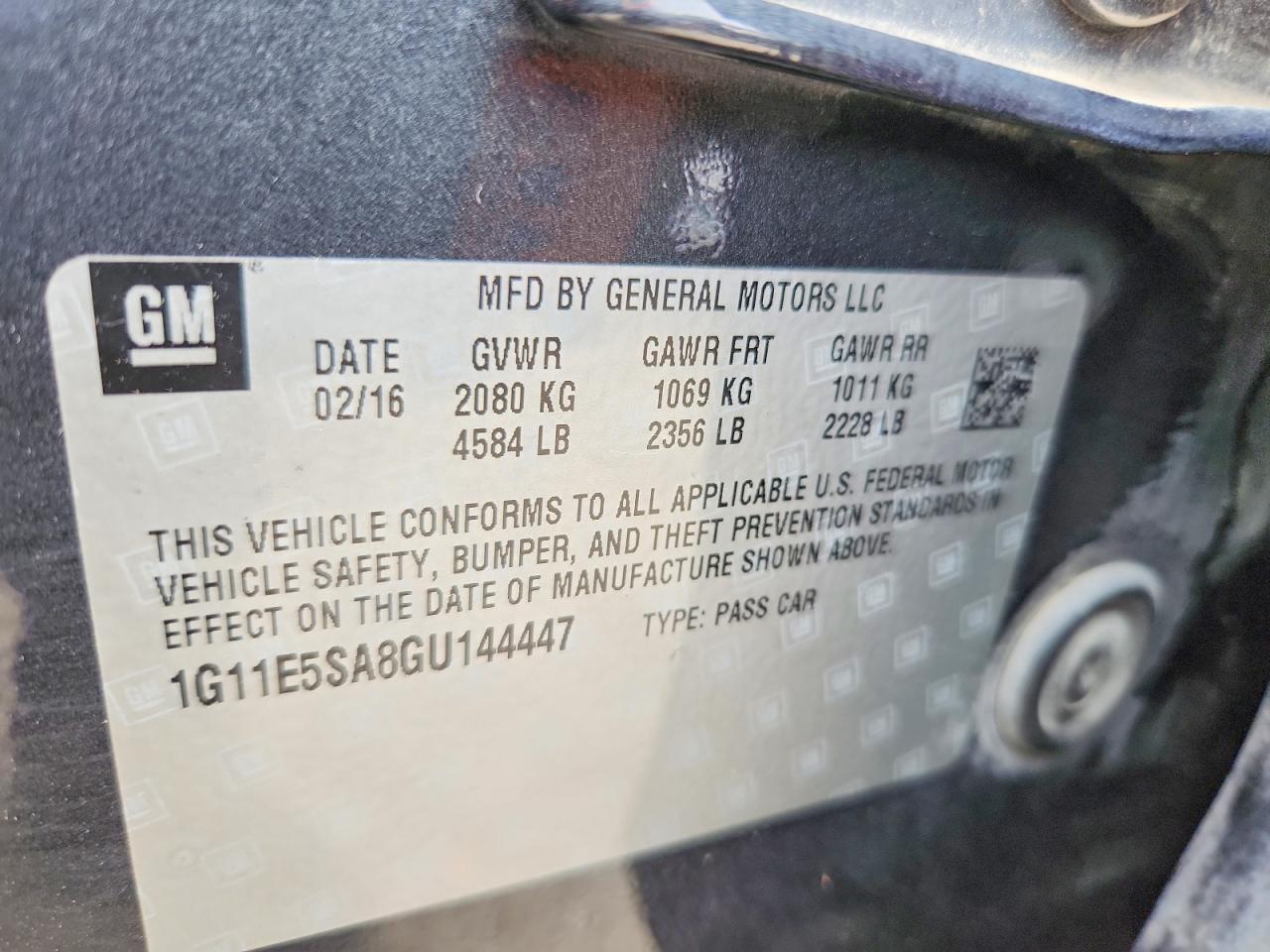 2016 CHEVROLET MALIBU