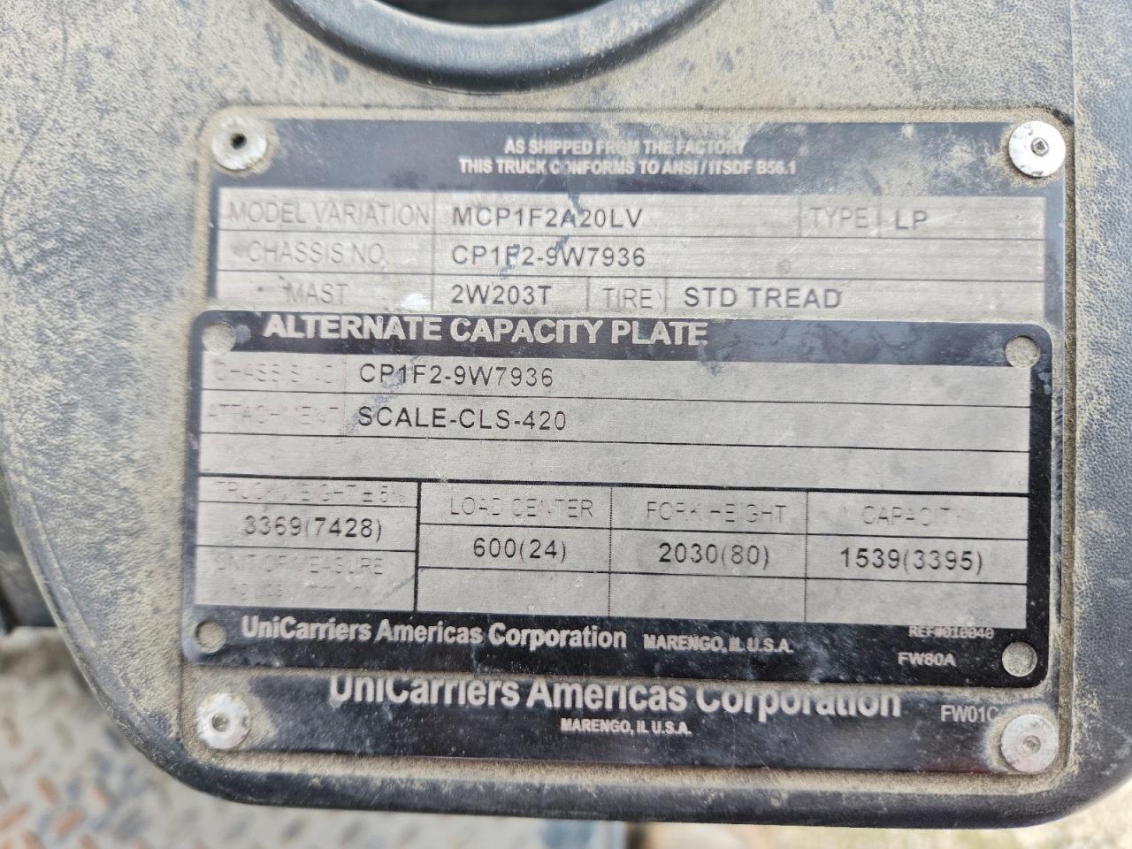 2015 UNICARIERS FORKLIFT