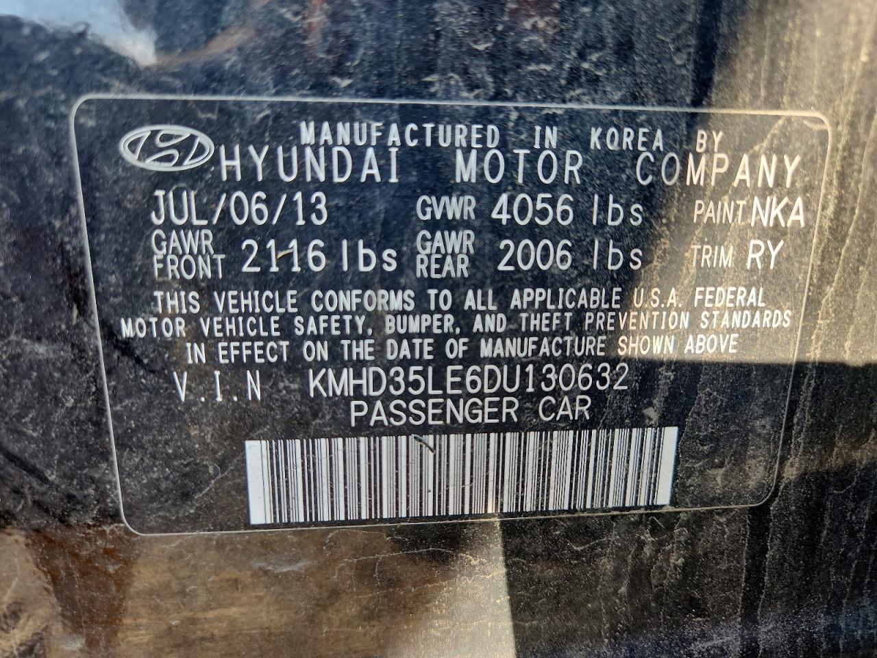 2013 HYUNDAI ELANTRA