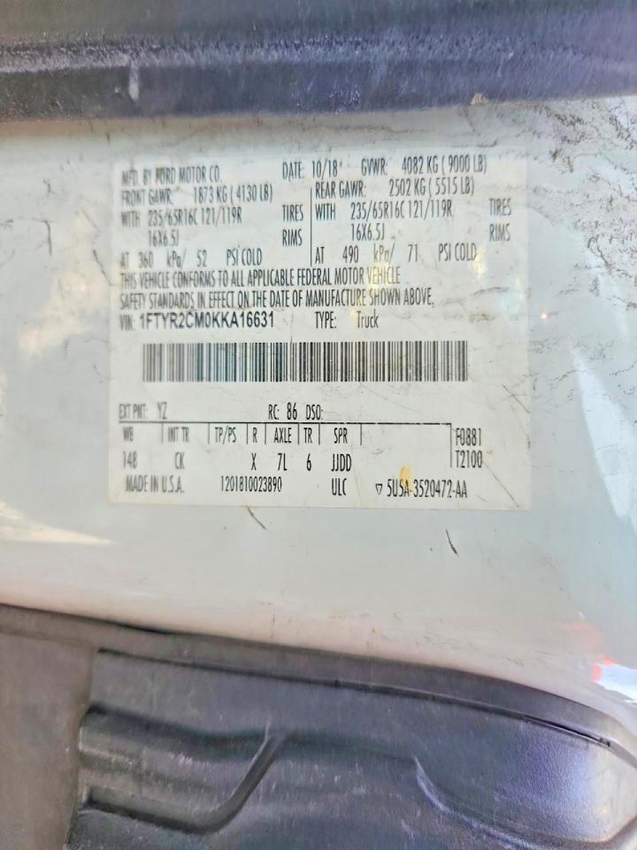 2019 FORD TRANSIT