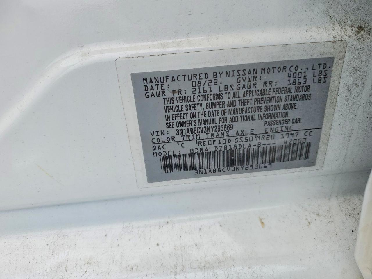 2022 NISSAN SENTRA