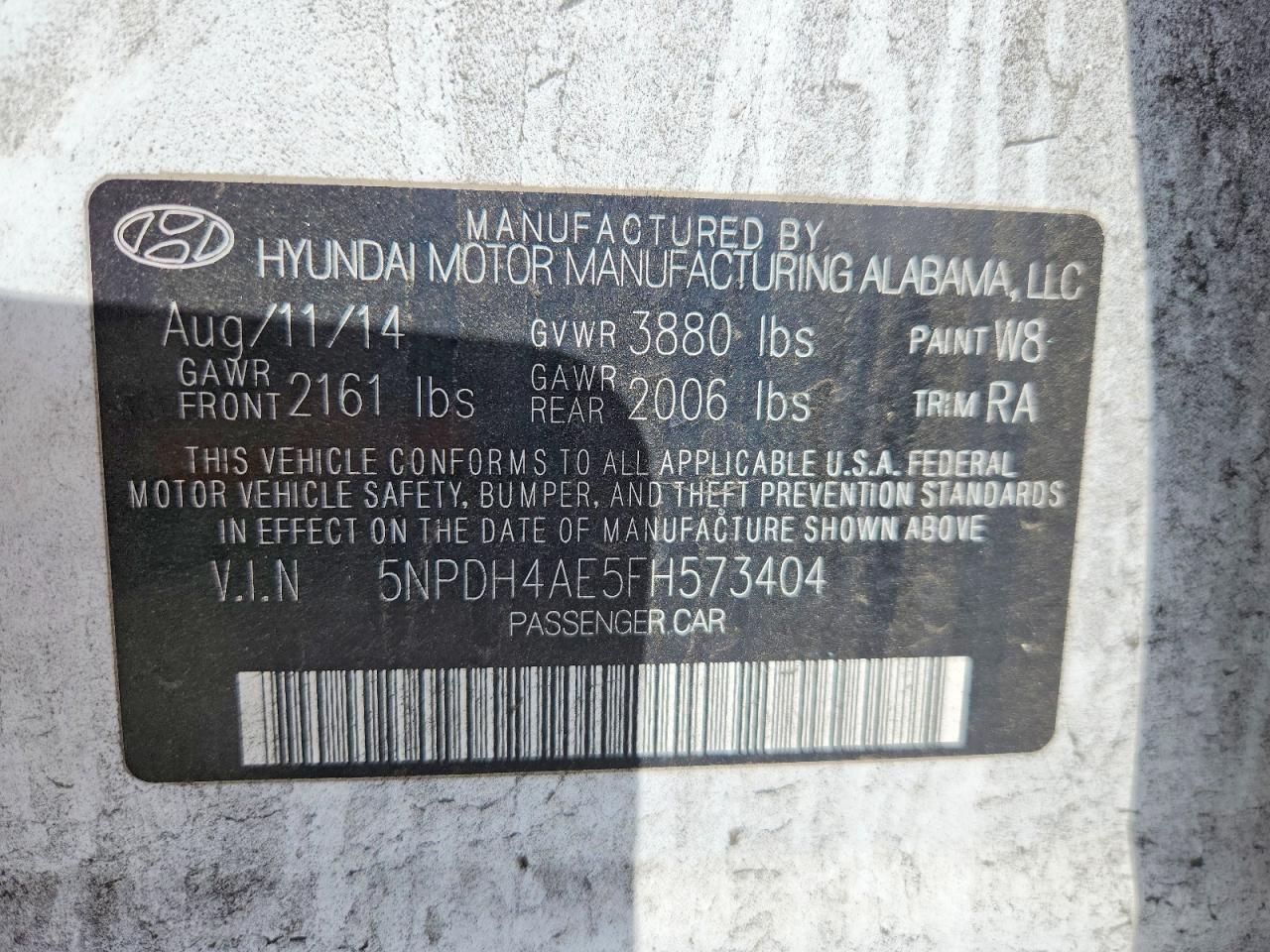 2015 HYUNDAI ELANTRA