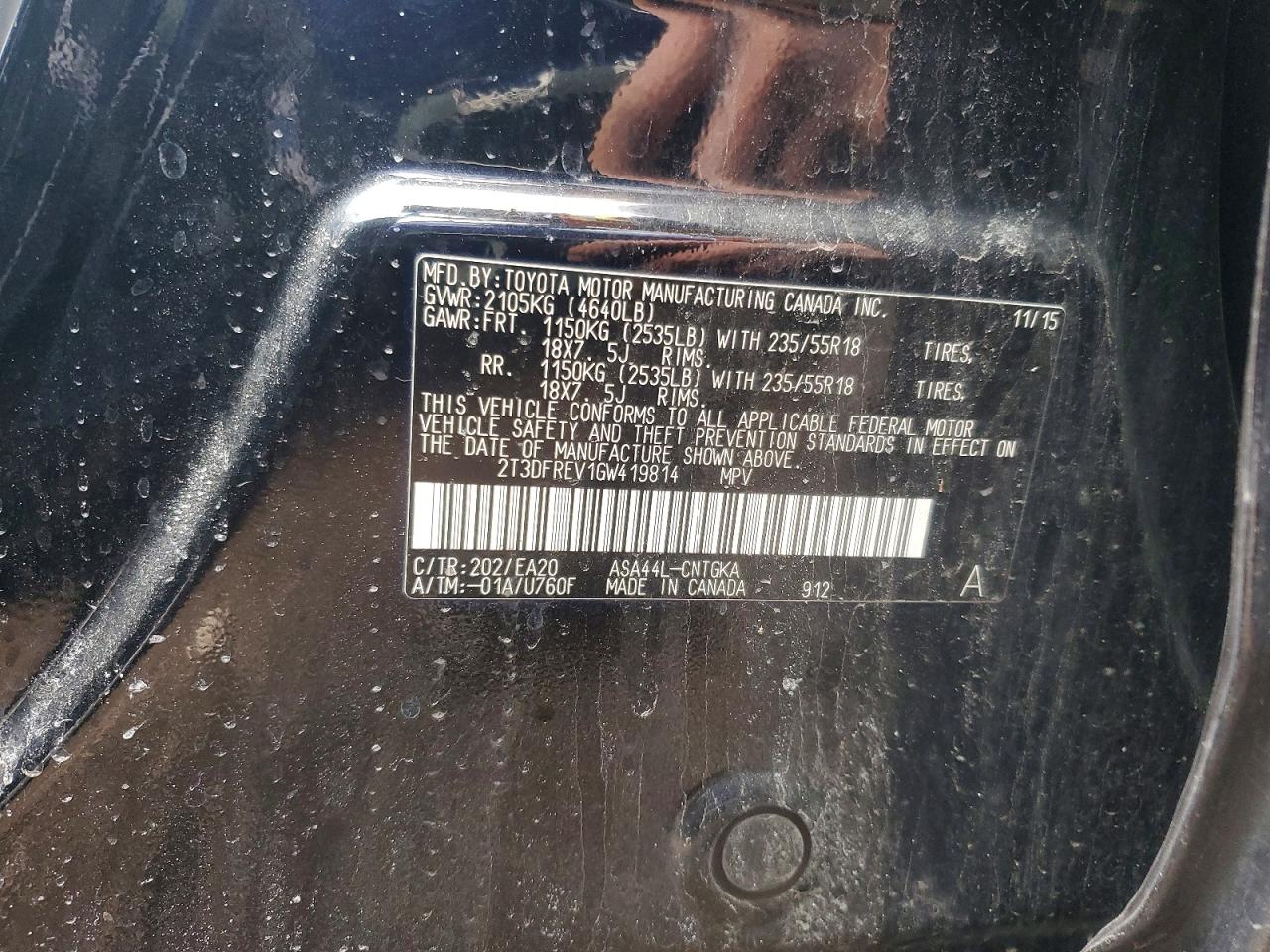 2016 TOYOTA RAV4