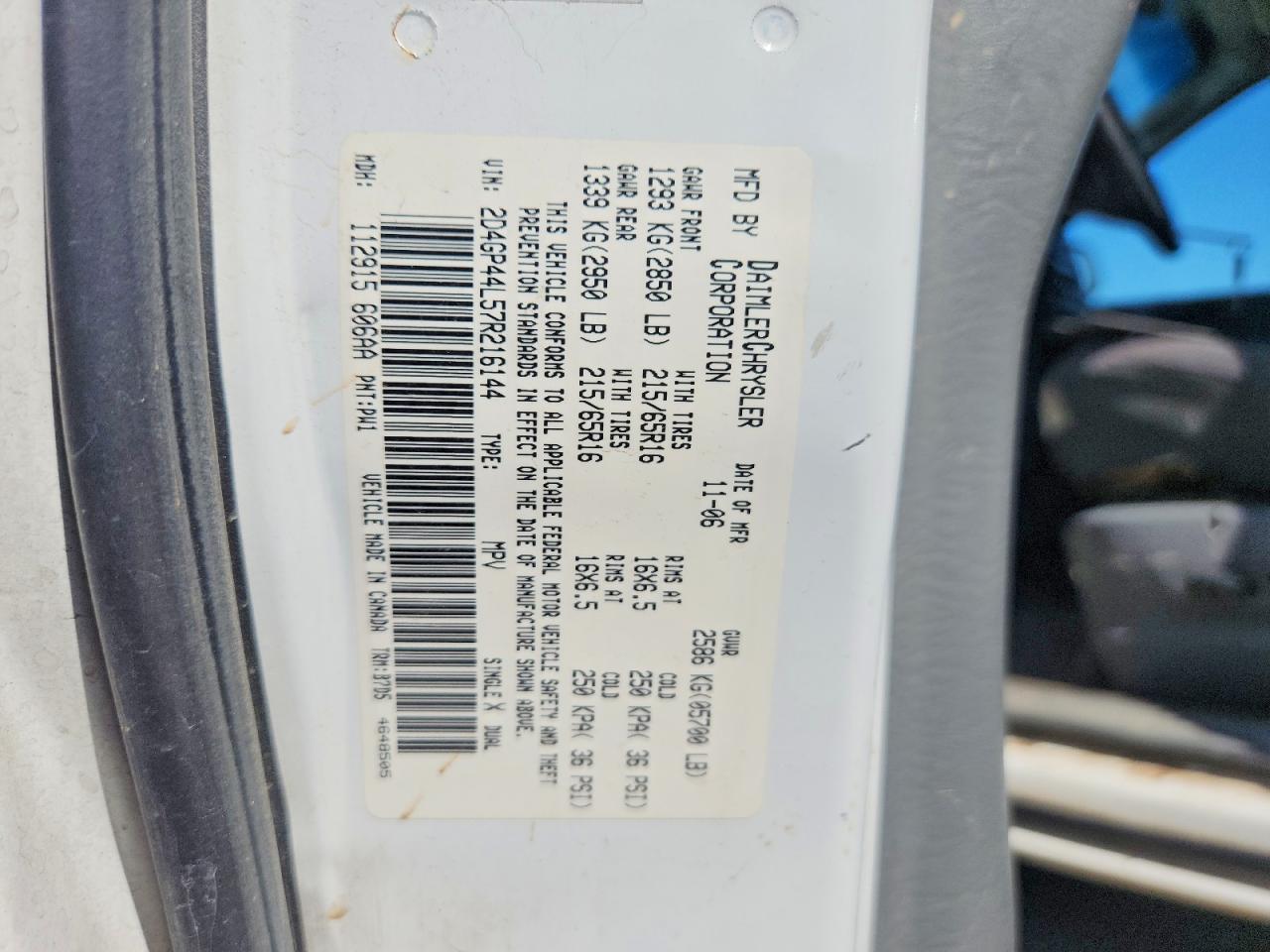 2007 DODGE CARAVAN