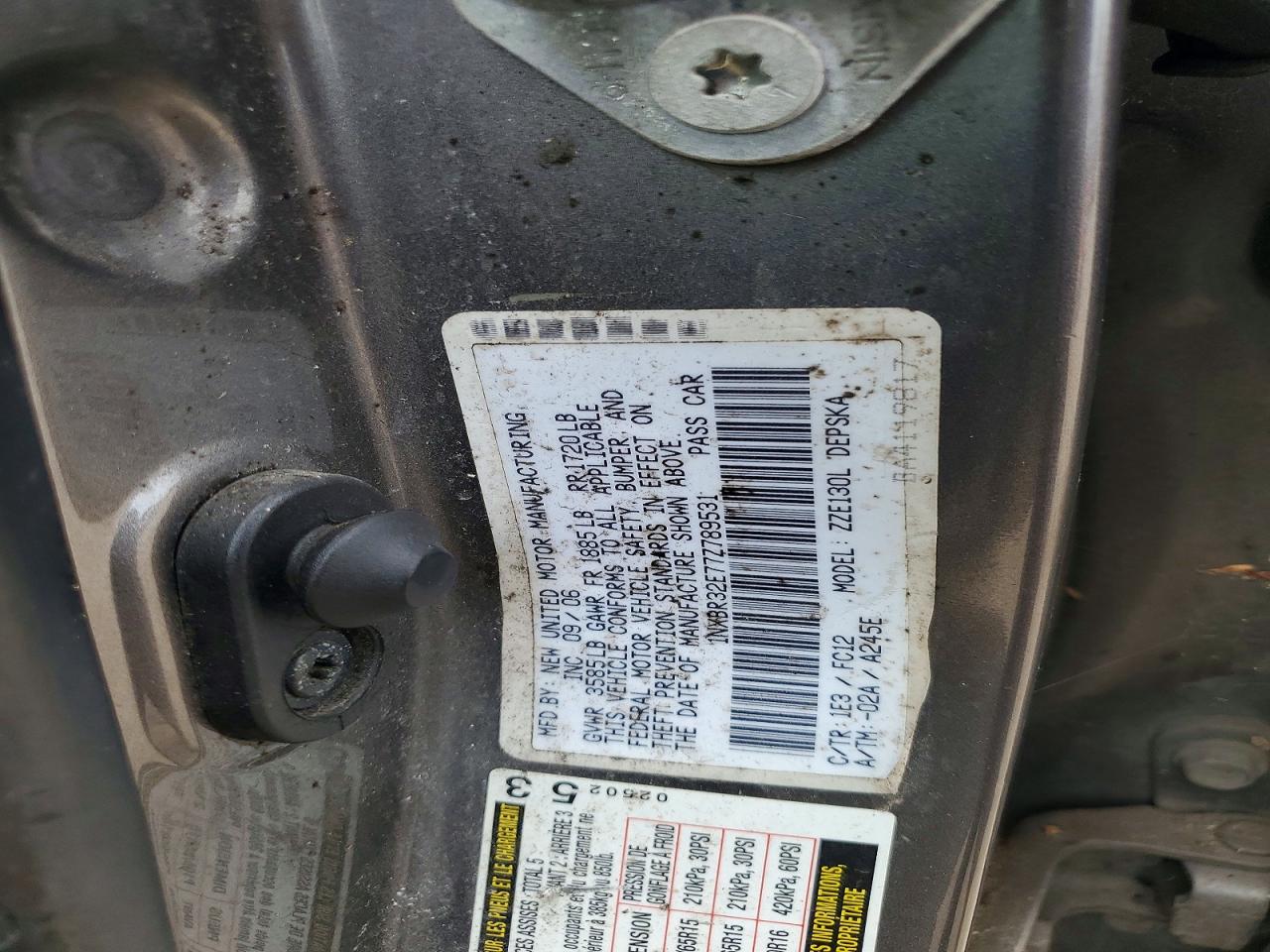 2007 TOYOTA COROLLA