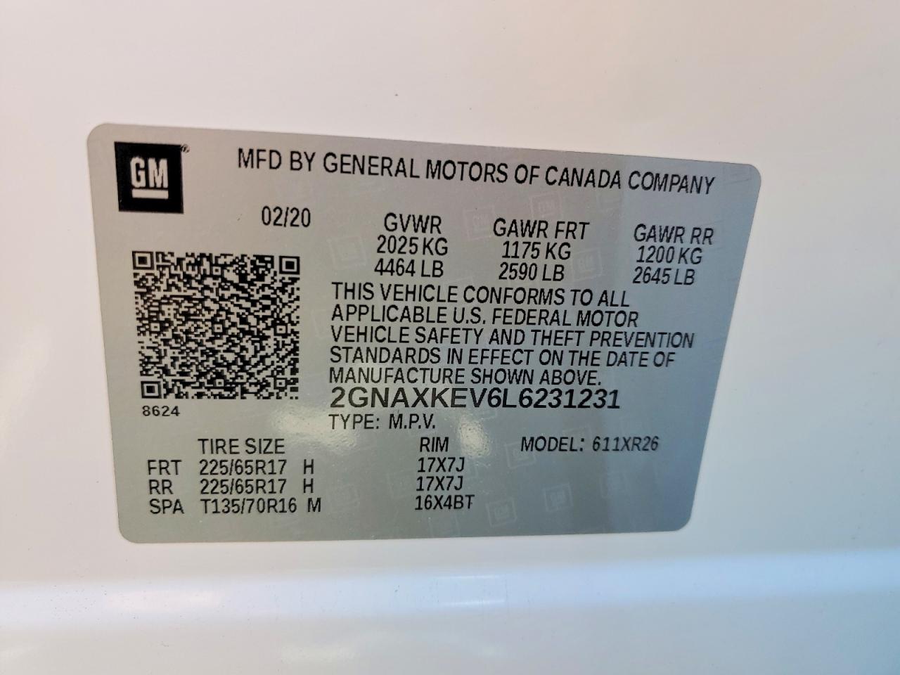 2020 CHEVROLET EQUINOX