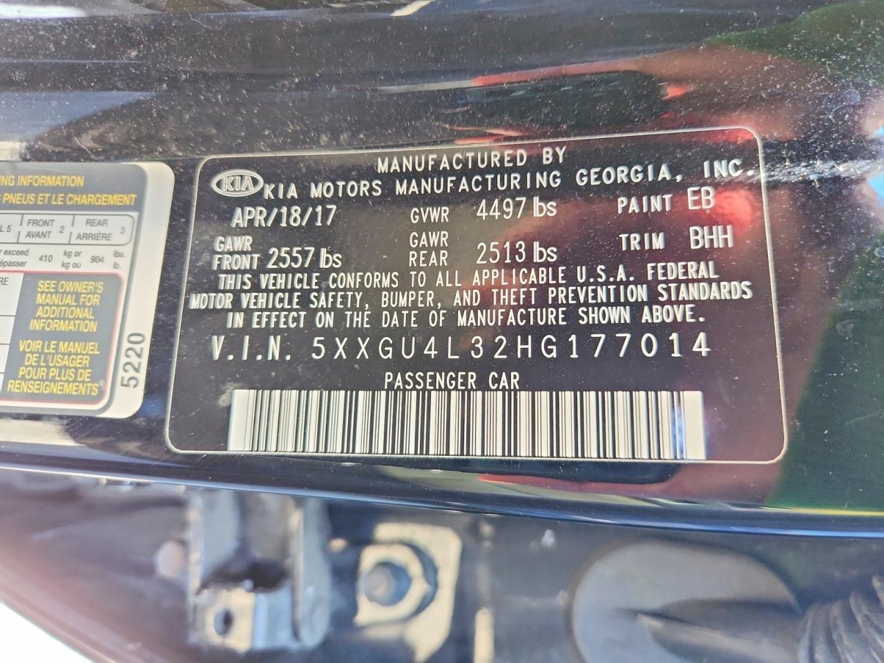 2017 KIA OPTIMA