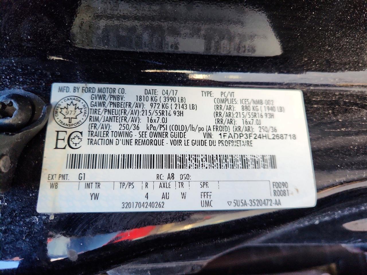 2017 FORD FOCUS