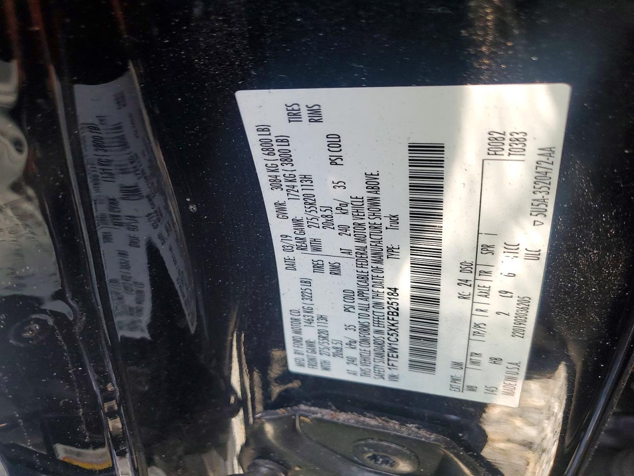 2019 FORD F150