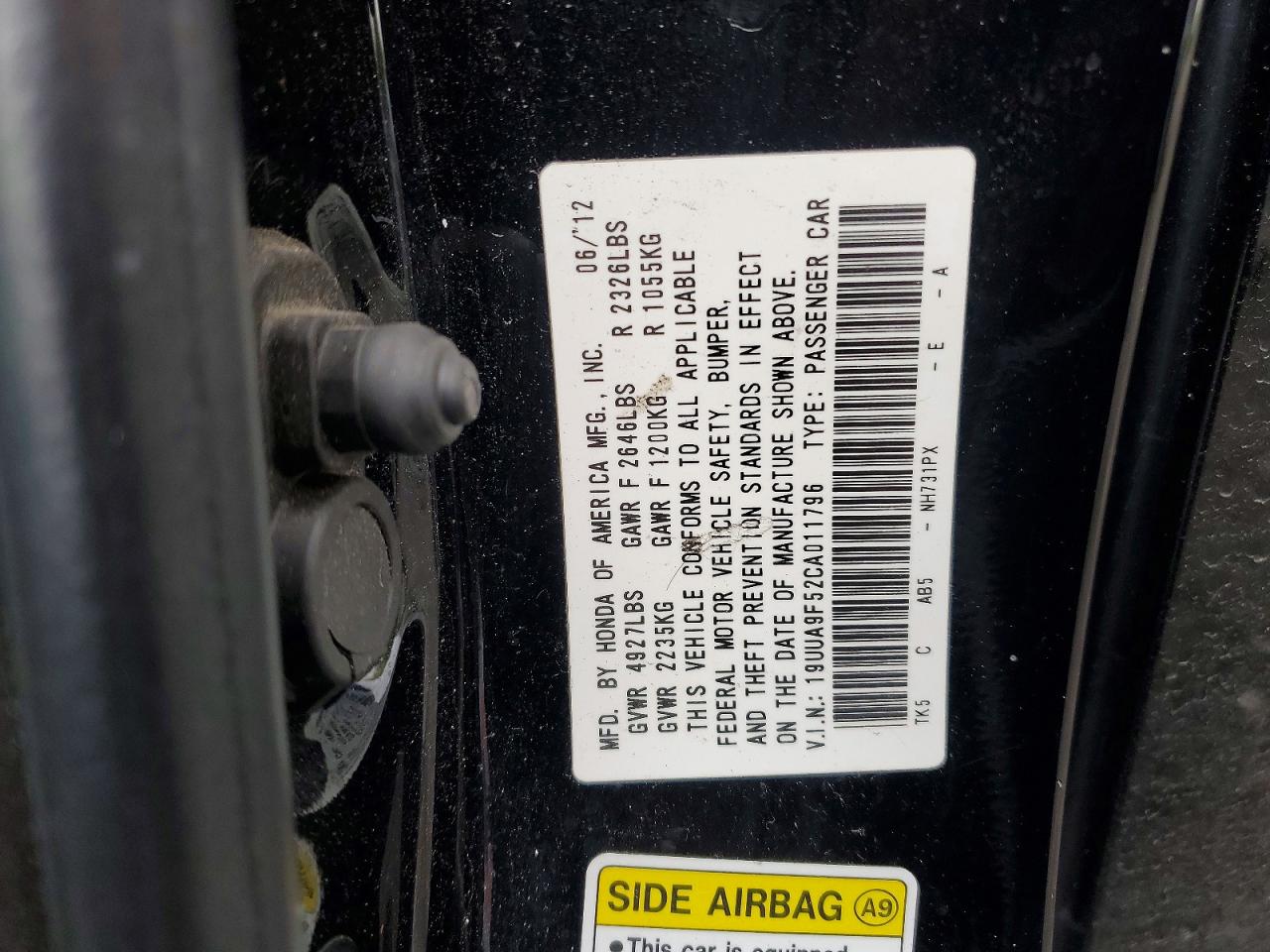 2012 ACURA TL