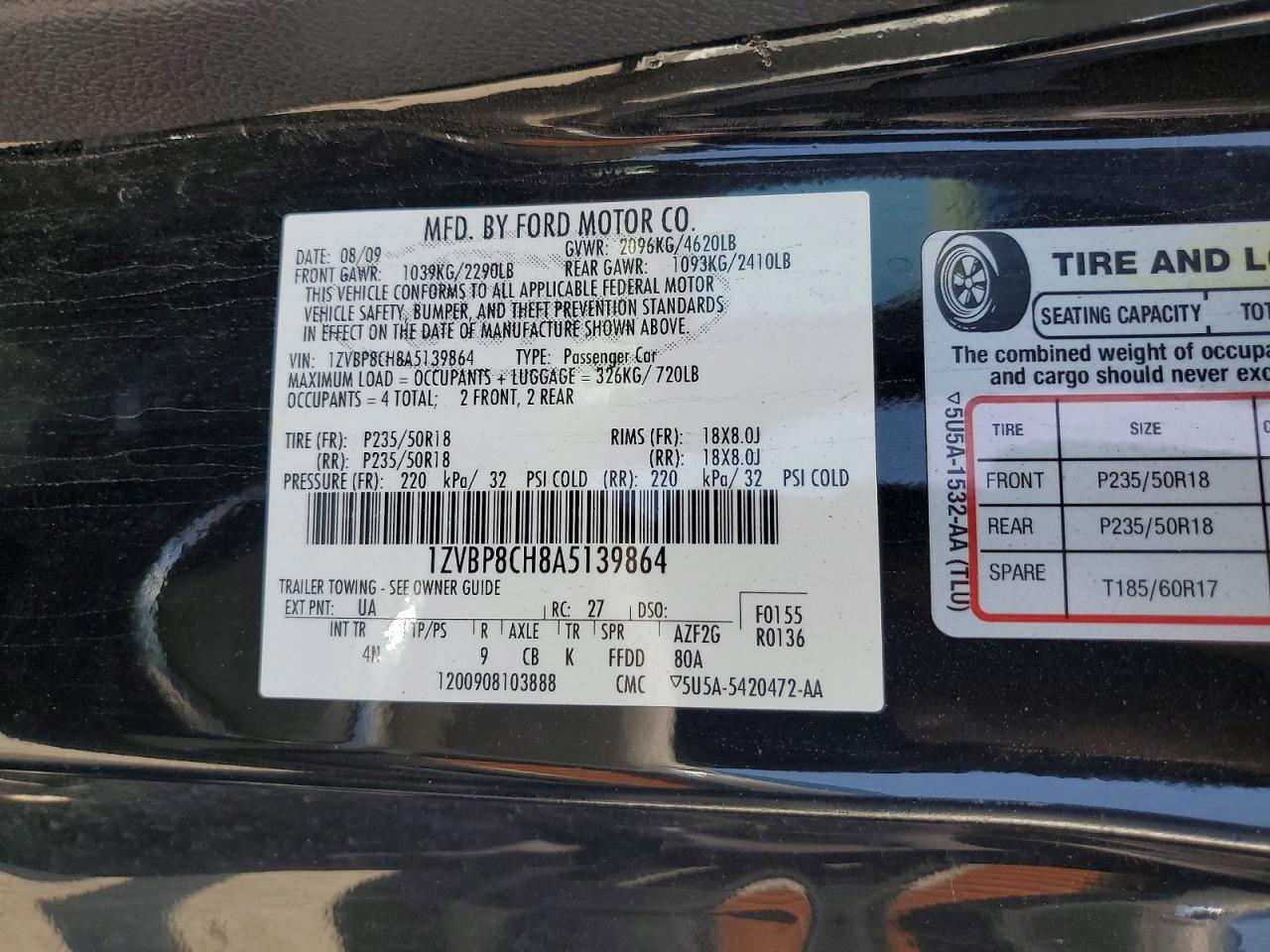 2010 FORD MUSTANG