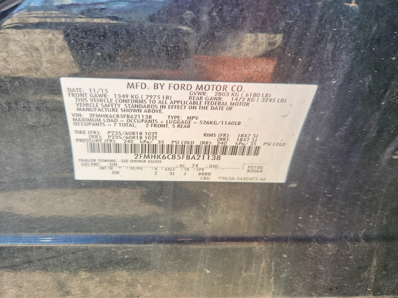 2015 FORD FLEX